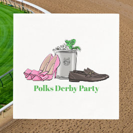 Preppy tävlingsdags fancy skor Mint Julep Custom Pappersservett