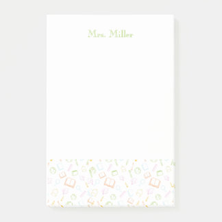 Preppy Teacher Post-It Notes Block