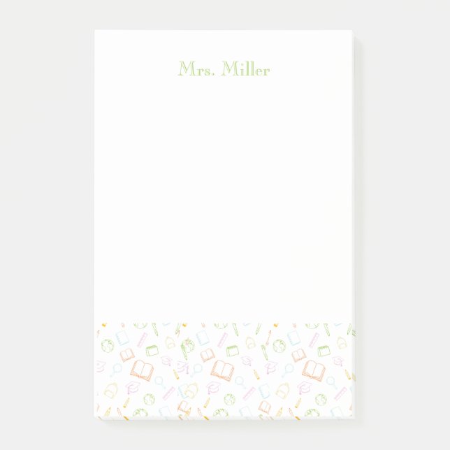 Preppy Teacher Post-It Notes Block (Framsida)