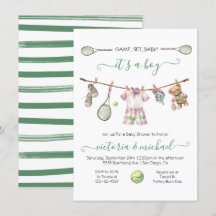 Preppy Tennis Boy Baby Shower