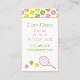 Preppy Tennis Business- eller kontaktkort Visitkort