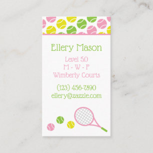 Preppy Tennis Business eller kontaktkort Visitkort