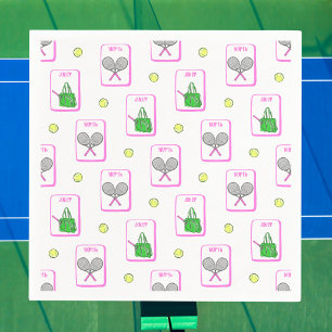 Preppy Tennis Mahjong / Racket och väska brickor Pappersservett