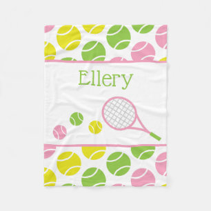 Preppy Tennis Personlig Flec Blanket Fleecefilt