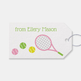 Preppy Tennis Personlig Gift Märkres Presentetikett