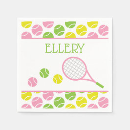 Preppy Tennis Personlig Party Napkins Pappersservett