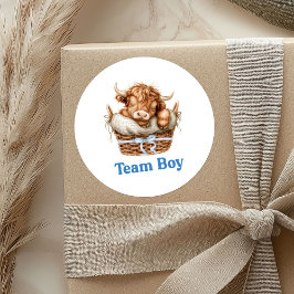 Preppy-tjur eller kviga Team Pojke-dekal Runt Klistermärke