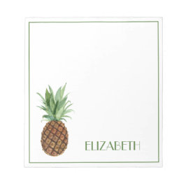 Preppy Tropical Pineapple Personalized Anteckningsblock