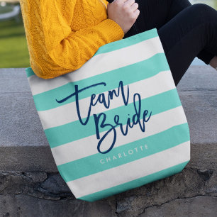 Preppy Turcos and White Rand Blue Team Bride Tygkasse