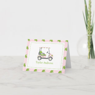 Preppy Turtles Handflatan Beach Golf Cart Tack Kort