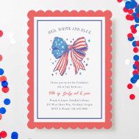 Preppy USA flagga Bow 4:e juli Party