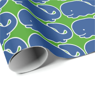 Preppy valpersonlig för nautiska blått presentpapper