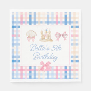 Preppy Watercolor Beach Party Pappersservett