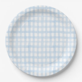 Preppy Watercolor Blue Gingham