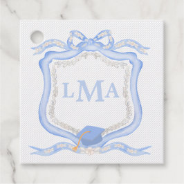 Preppy Wedgewood Monogram Studenten Gåvor Etiketter