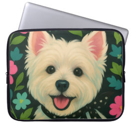 Preppy Westie Electronics Bag Laptop sleeve