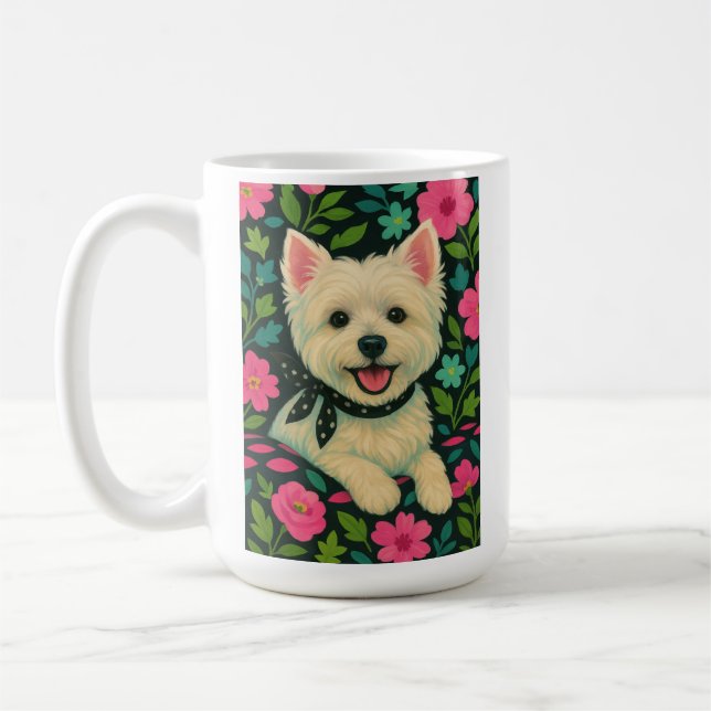 Preppy Westie Kaffemugg (Vänster)