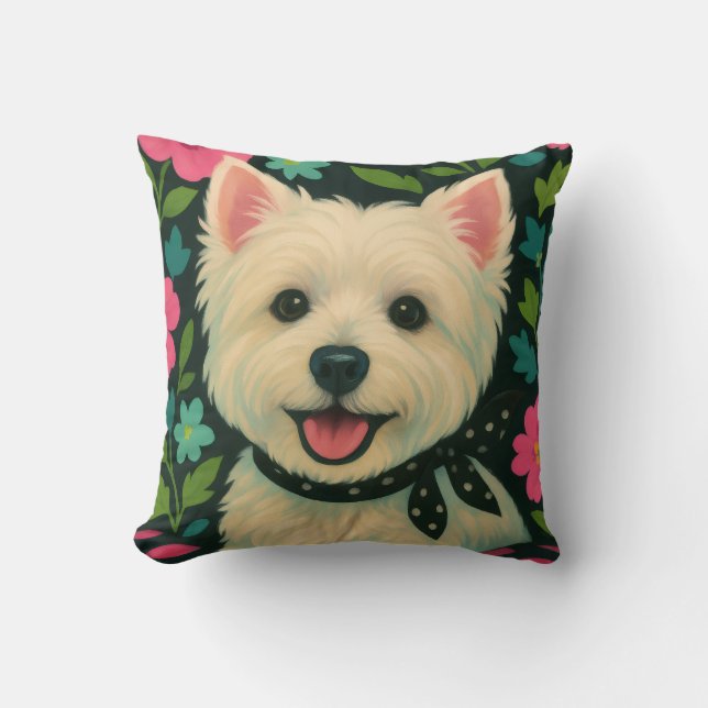 Preppy Westie Kudde (Framsida)