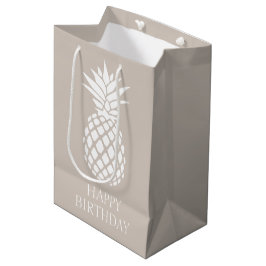 Preppy White Pineapple på Beige