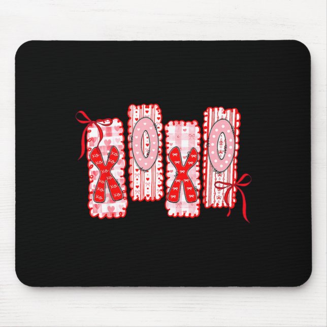 Preppy Xoxo Coquette Bow Hearts Valentine's Day Wo Musmatta (Framsidan)