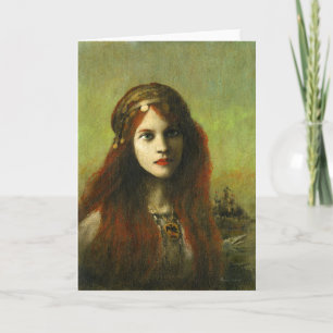 PreRaphaelite Celtic Girl Hälsning Card Kort