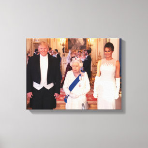 Pres & 1st damtrumf med drottningen Elizabeth II Canvastryck