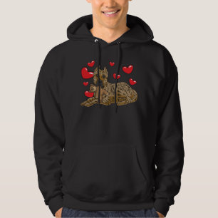 Presa Canario-Hund med mjukisdjur och hjärta Hoodie