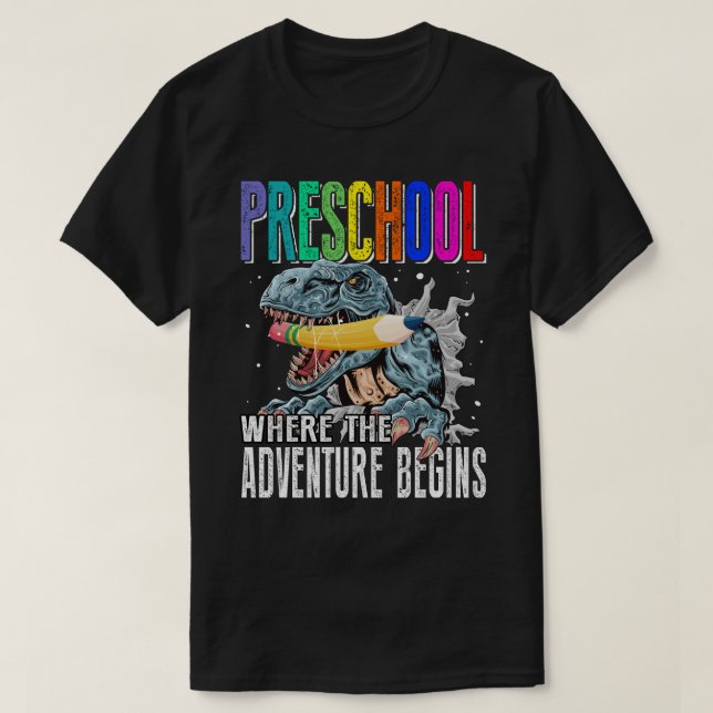 PRESCHOL där Äventyr börjar T Shirt (Design framsida)