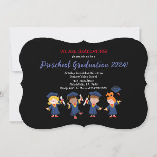 PRESCHOL KINDERGARTEN Daycare Studentfest Inbjudningar