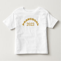 Preschool 2023 First Day of School Guld Script