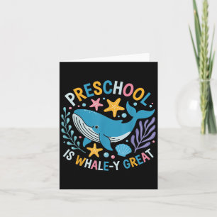 Preschool är Whale y Underbar Preschool Teacher Kort