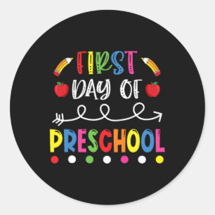 Preschool Back to school Lärare Studenter Runt Klistermärke