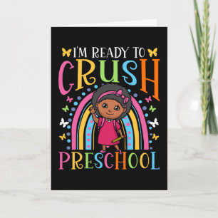 Preschool Black Girl Back to school Kort