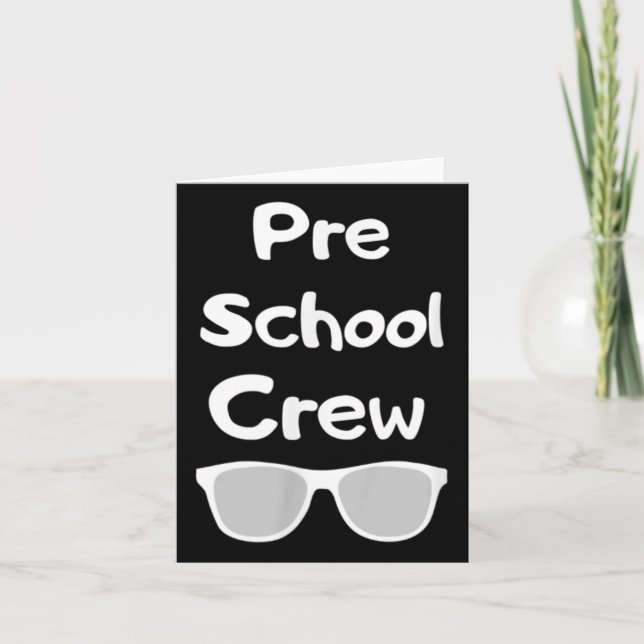 Preschool Crew Back to school Sungles Kids First D Kort (Framsida)