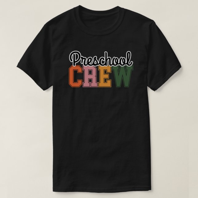 Preschool Crew Cute T Shirt (Design framsida)