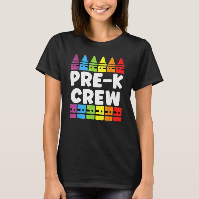 PRESCHOOL CREW PRE K Tribe Back To School Teacher  T Shirt (Framsida)
