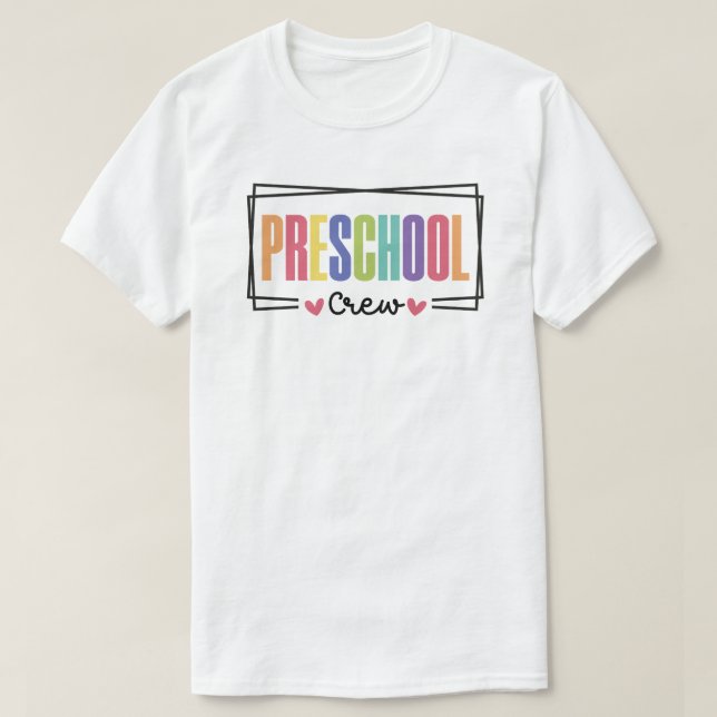 Preschool Crew Preschool Team T Shirt (Design framsida)