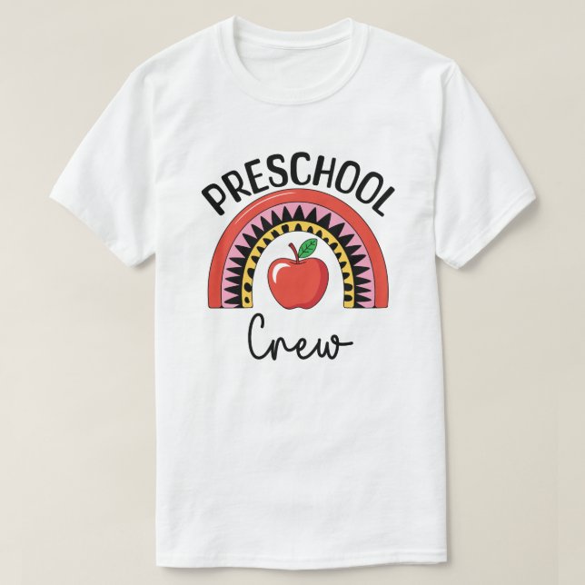 Preschool Crew Rainbow T Shirt (Design framsida)