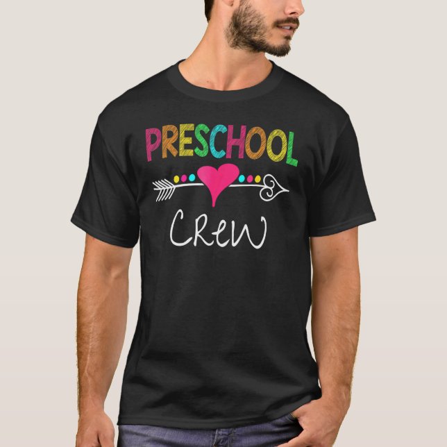 Preschool Crew Teacher Back to school T Shirt (Framsida)