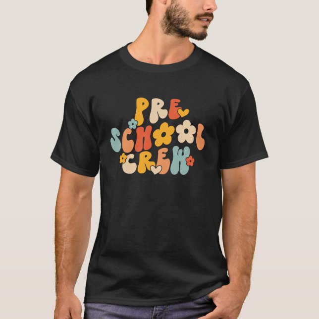 Preschool Crew Teacher  First Day Of School Kids T Shirt (Framsida)