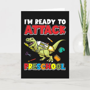 Preschool Dinosaur Back to school första dagen Kort