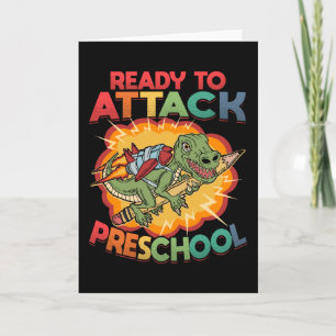 Preschool Dinosaur Back to school första dagen Kort