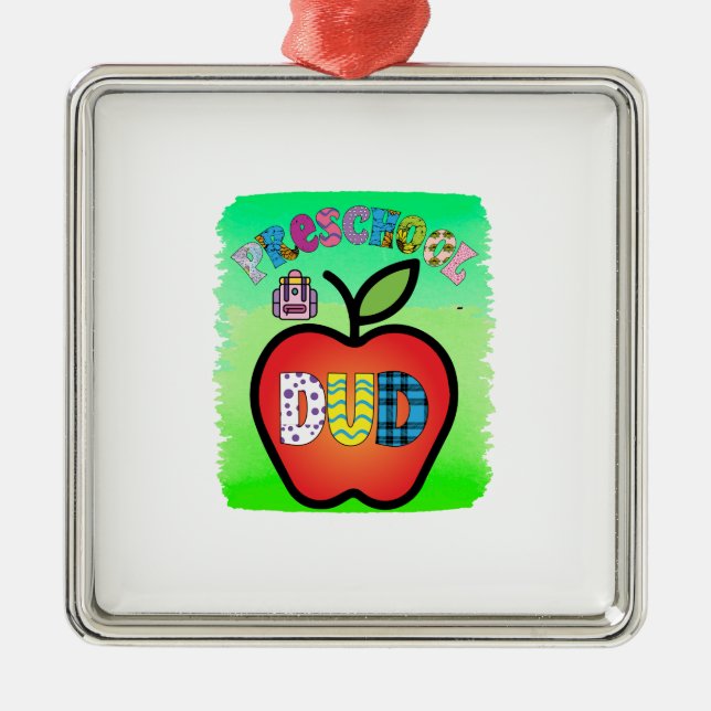 Preschool Dud Teacher Julgransprydnad Metall (Framsidan)