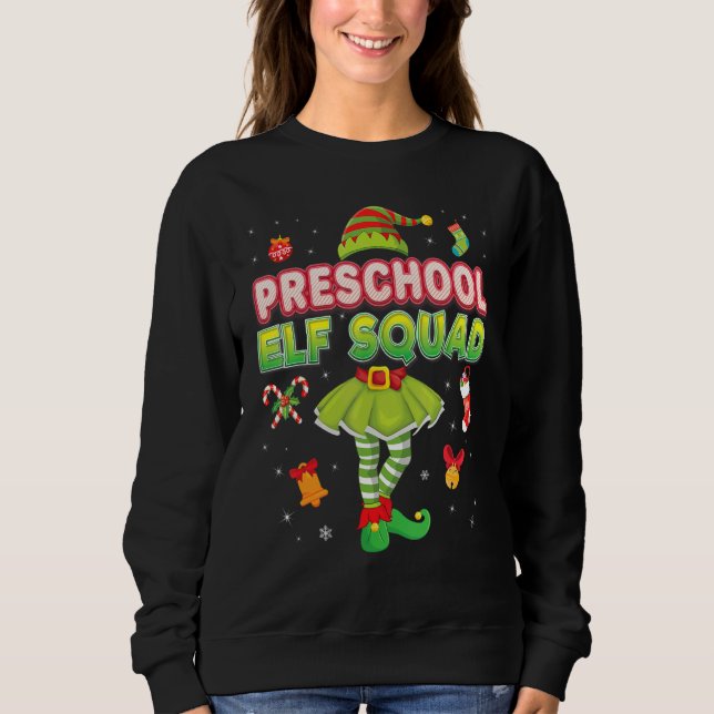 Preschool Elf Squad jul Kostym Santa Helper Cr T Shirt (Framsida)