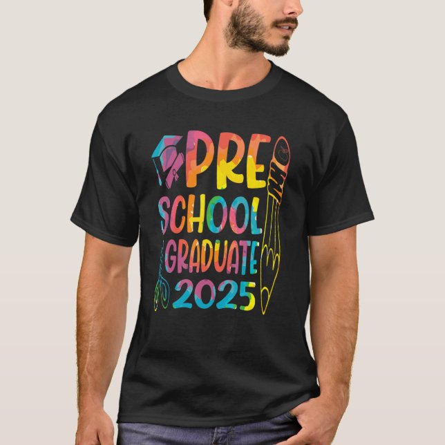 Preschool Graduate 2025 Pre K Class Of 2025 Gradua T Shirt (Framsida)