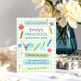 Preschool Graduation Party Photo Inbjudningar