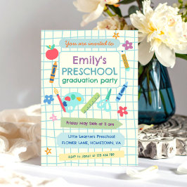 Preschool Graduation Party Photo Inbjudningar