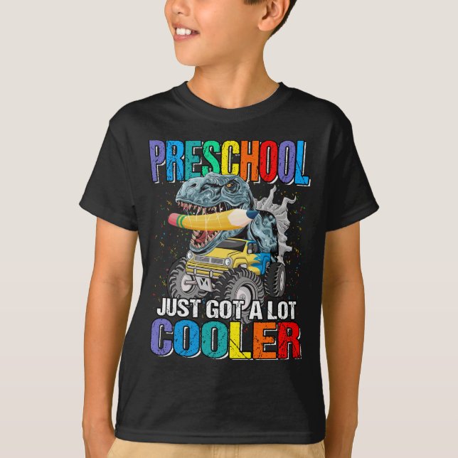 Preschool Har A Lot Cooler Monster Lastbil T Shirt (Framsida)