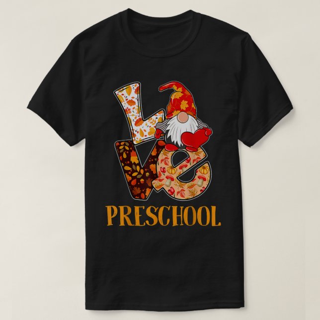 Preschool Kärlek - höstfälla för lärare och T Shirt (Design framsida)