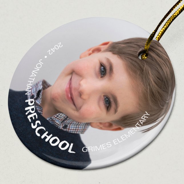 Preschool Keepsaké Photo Julgransprydnad Keramik (Skapare uppladdad)